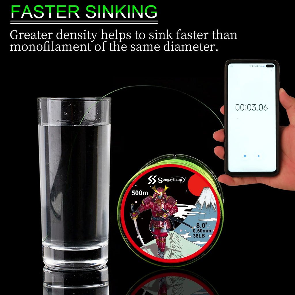 Nova 500M Japanese Nylon Fishing Line - Floating Monofilament for Bass & Topwater - High Strength Nova Fishing & Outdoors