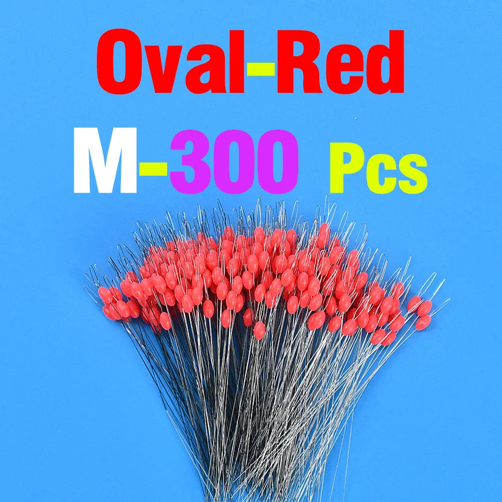 Nova Silicone Space Beans – Oval Bobber Stops & Anti-Tangle Beads, 3 Sizes (300pc)