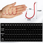 Nova Red Octopus Circle Hooks – 2X Strong Offset Live Bait Hooks, Catfish & Carp (50/100pc)