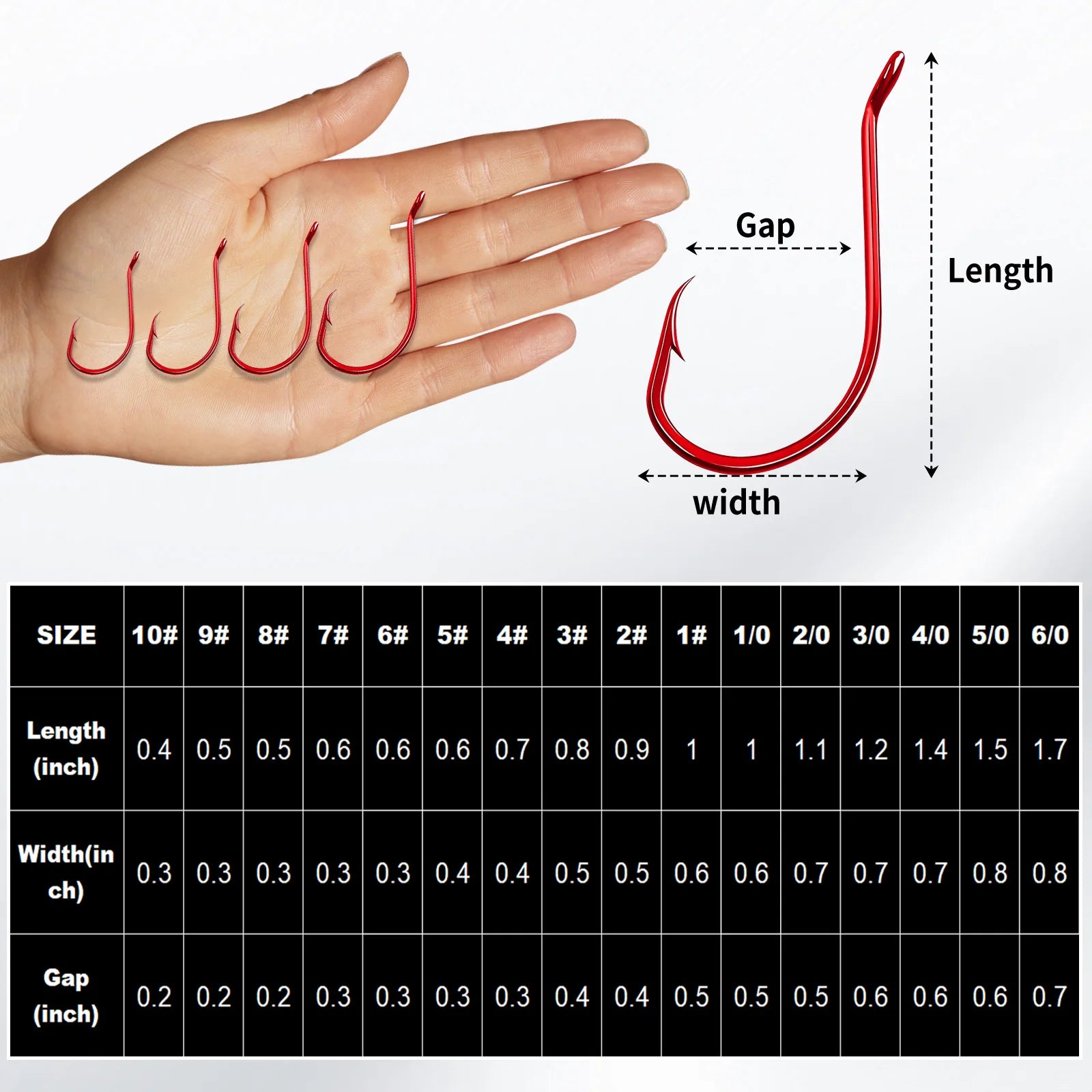 Nova Red Octopus Circle Hooks – 2X Strong Offset Live Bait Hooks, Catfish & Carp (50/100pc)