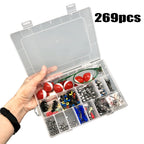 Nova 187/269Pcs Fishing Accessories Kit Set with Tackle Box Hooks Sinkers Swivels Gear Tackle Organizer