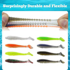 Soft Plastic Worm Lure Assortment Kit – 15/30/50pc Silicone Bass Baits Nova Fishing & Outdoors