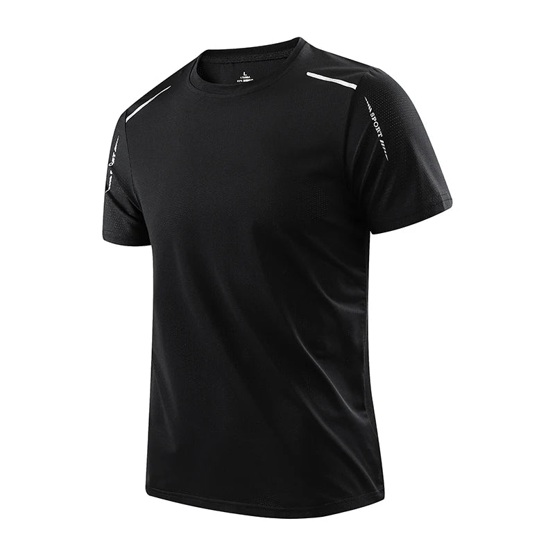 Men's Quick-Dry Fishing T-Shirt – Breathable Polyester Performance Tee Black Nova Fishing & Outdoors