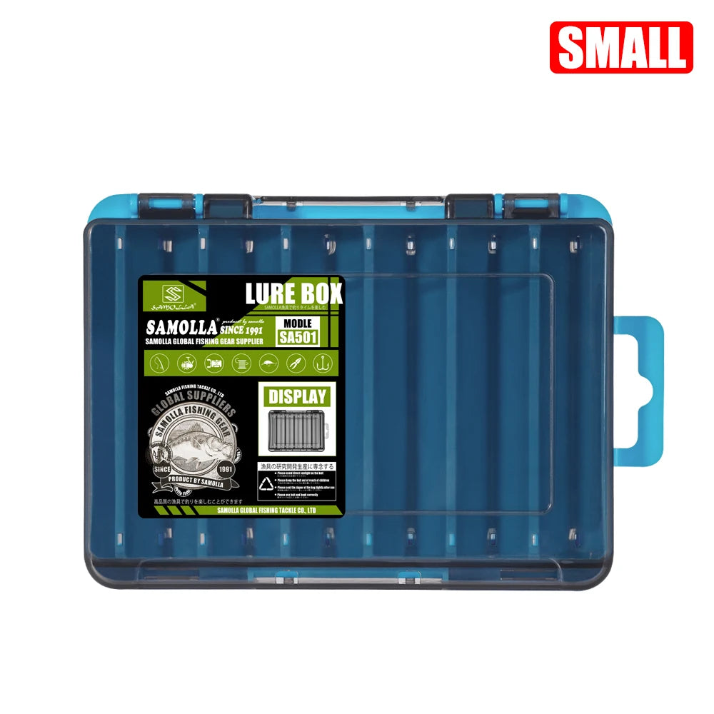 Dual-Compartment Tackle Box – Lure & Bait Storage Blue Small Nova Fishing & Outdoors