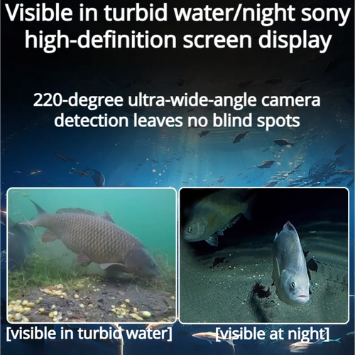 4.3" HD Portable Underwater Fishing Camera with IR Night Vision – Waterproof Depth Finder for Ice, Lake, & Boat Nova Fishing & Outdoors