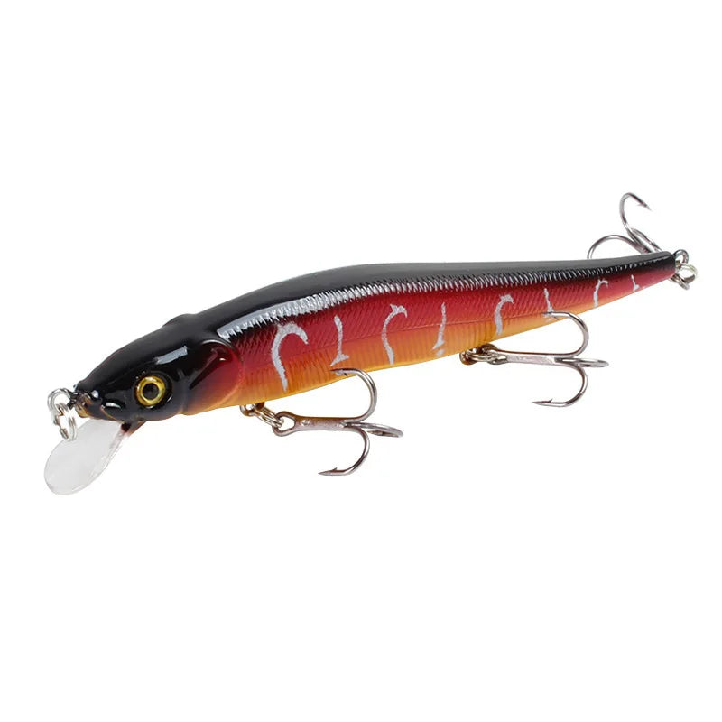 4.5in Sinking Minnow Crankbait Hard Bait – Pike & Carp Lure Red Nova Fishing & Outdoors