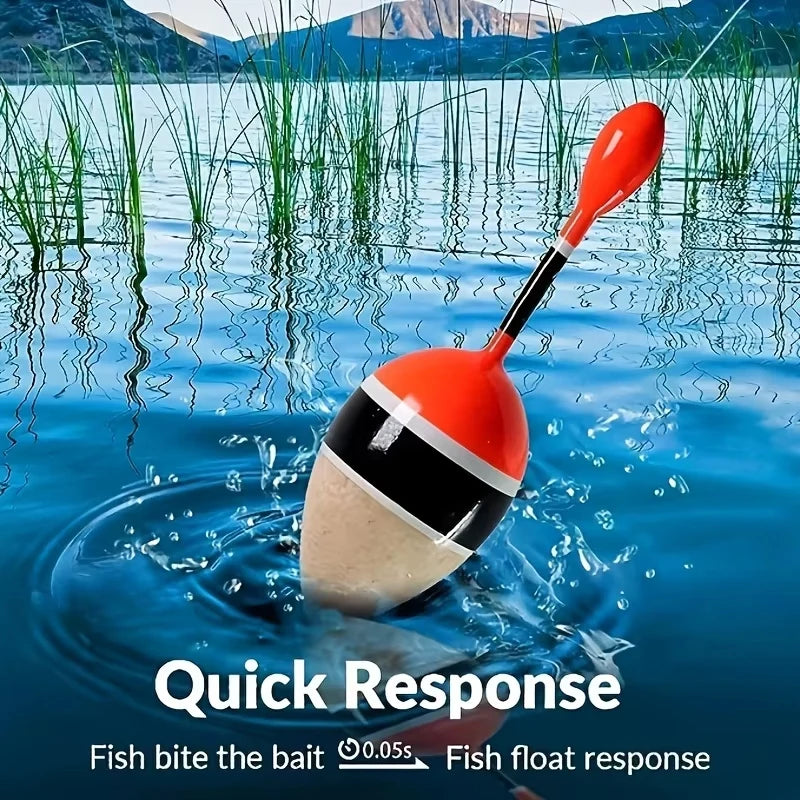Nova Slip Bobber Kit – Balsa Slide Floats with Bobber Stops for Crappie & Bass (5-Pack)