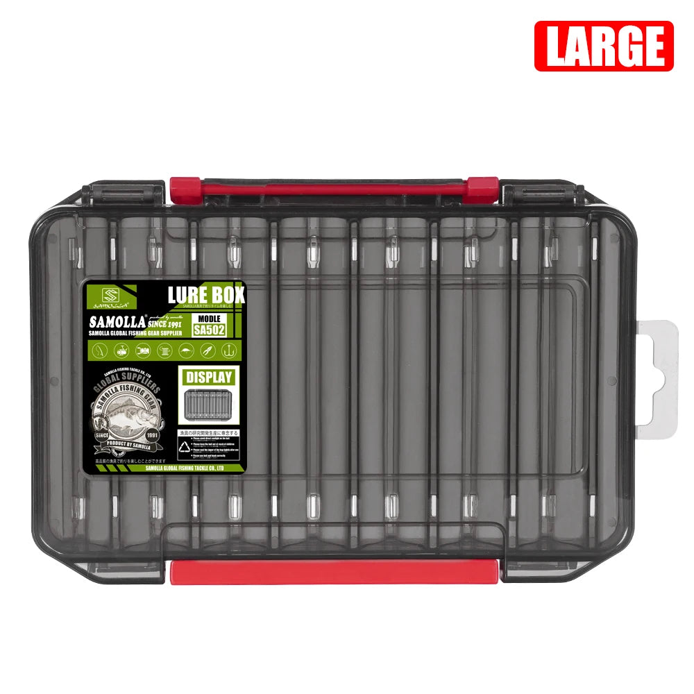 Dual-Compartment Tackle Box – Lure & Bait Storage Black Large Nova Fishing & Outdoors