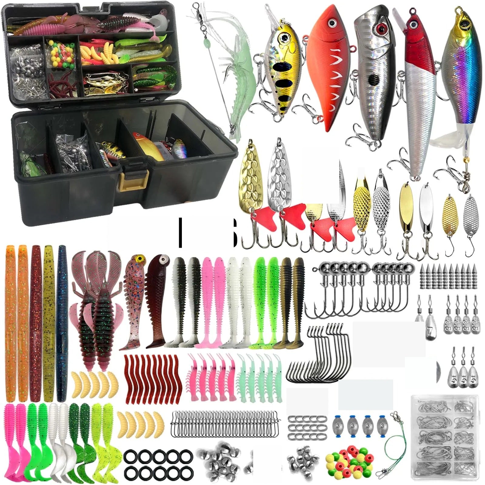 Professional Multi-Piece Fishing Lure Kit and Layered Tackle Box Nova Fishing & Outdoors