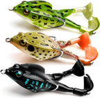 5-15 Piece Realistic Topwater Prop-Frog Lures Kit with Weedless Hooks 5-15 Pieces Nova Fishing & Outdoors