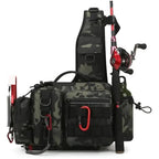 Nova Multi-Functional Fishing Tackle Backpack - Waterproof Sling Bag with Rod Holder & Gear Storage Nova Fishing & Outdoors