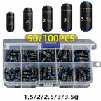 Nova Fishing Sinker Weights - Scale Lead Roll Table Sinker Set - 50-Piece 1.5g-3.5g Multi-Size Tackle Box Kit Nova Fishing & Outdoors