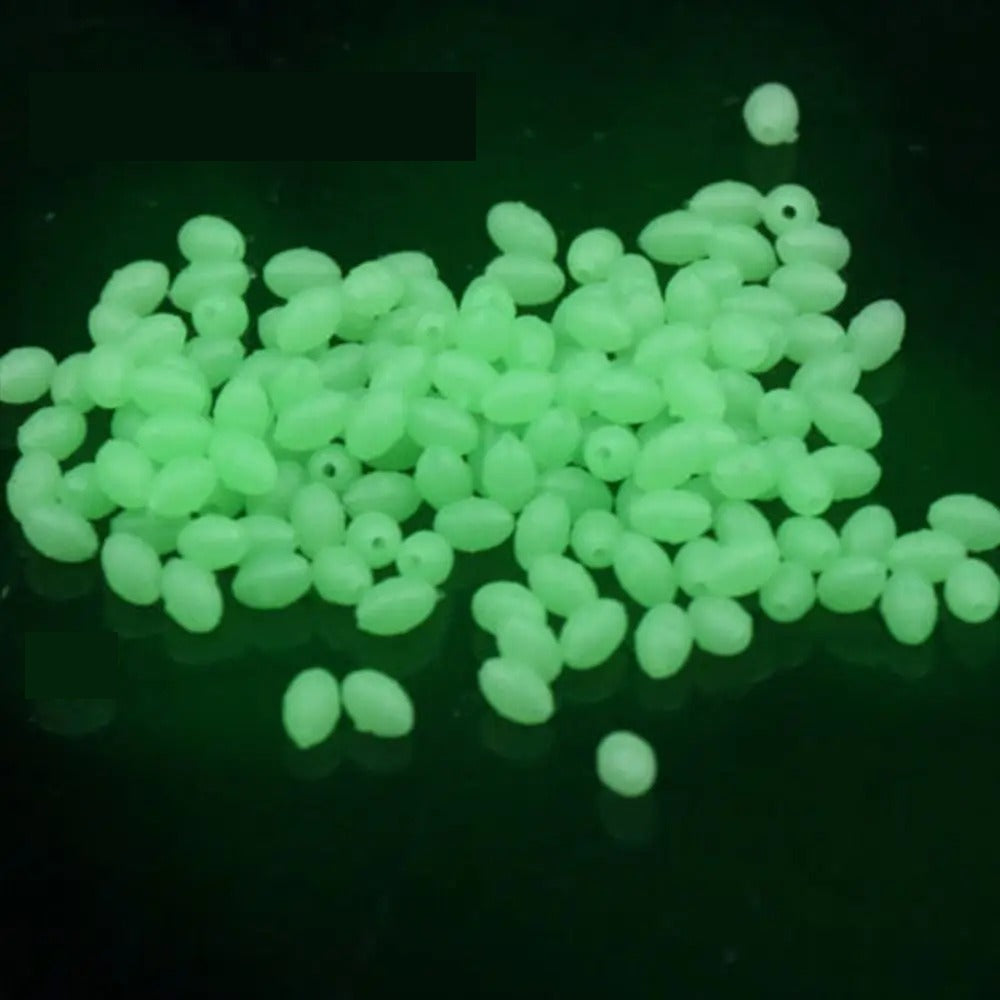Nova Luminous Float Beads – Glowing Oval Rig Beads for Surf & Bottom Fishing (100pc) Nova Fishing & Outdoors