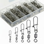 Nova Duo-Lock Snap Swivels – Rolling Bearing Connectors, Sizes 4-12# (50-200pc) Nova Fishing & Outdoors