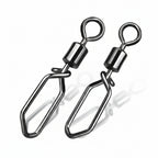 Nova Rolling Barrel Swivels with Snap – Quick-Lock Lure Connectors, 7 Sizes (25-100pc) Nova Fishing & Outdoors