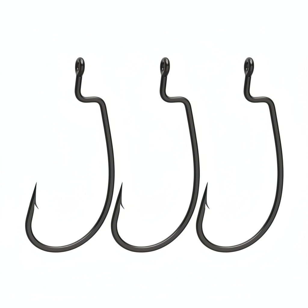 Nova EWG Worm Hooks – Wide Gap Offset Hooks for Texas Rig Bass, Sizes 1-5/0 (25-Pack) Nova Fishing & Outdoors