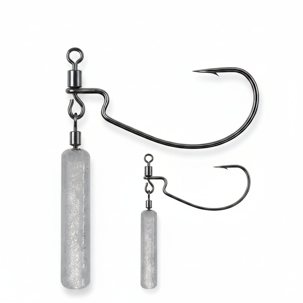 Nova Drop Shot Rig Kit – Pre-Weighted EWG Hooks with Sinker for Bass (5-Pack) Nova Fishing & Outdoors