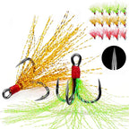 Nova Feathered Treble Hooks – 4X Strong Dressed Trebles for Topwater & Crankbaits (5/10-Pack) Nova Fishing & Outdoors