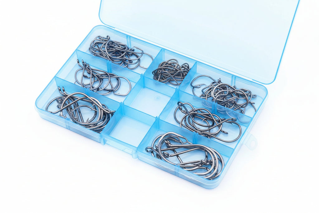Nova Circle Hook Kit – 90-210pc Offset Saltwater & Surf Hook Assortment Box Nova Fishing & Outdoors