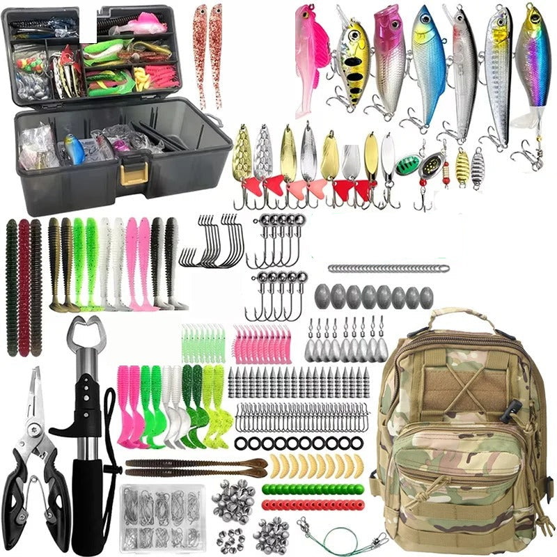 Nova 411-Piece Lure Kit – Complete Tackle Box for Trout, Pike & Bass W Bag Nova Fishing & Outdoors