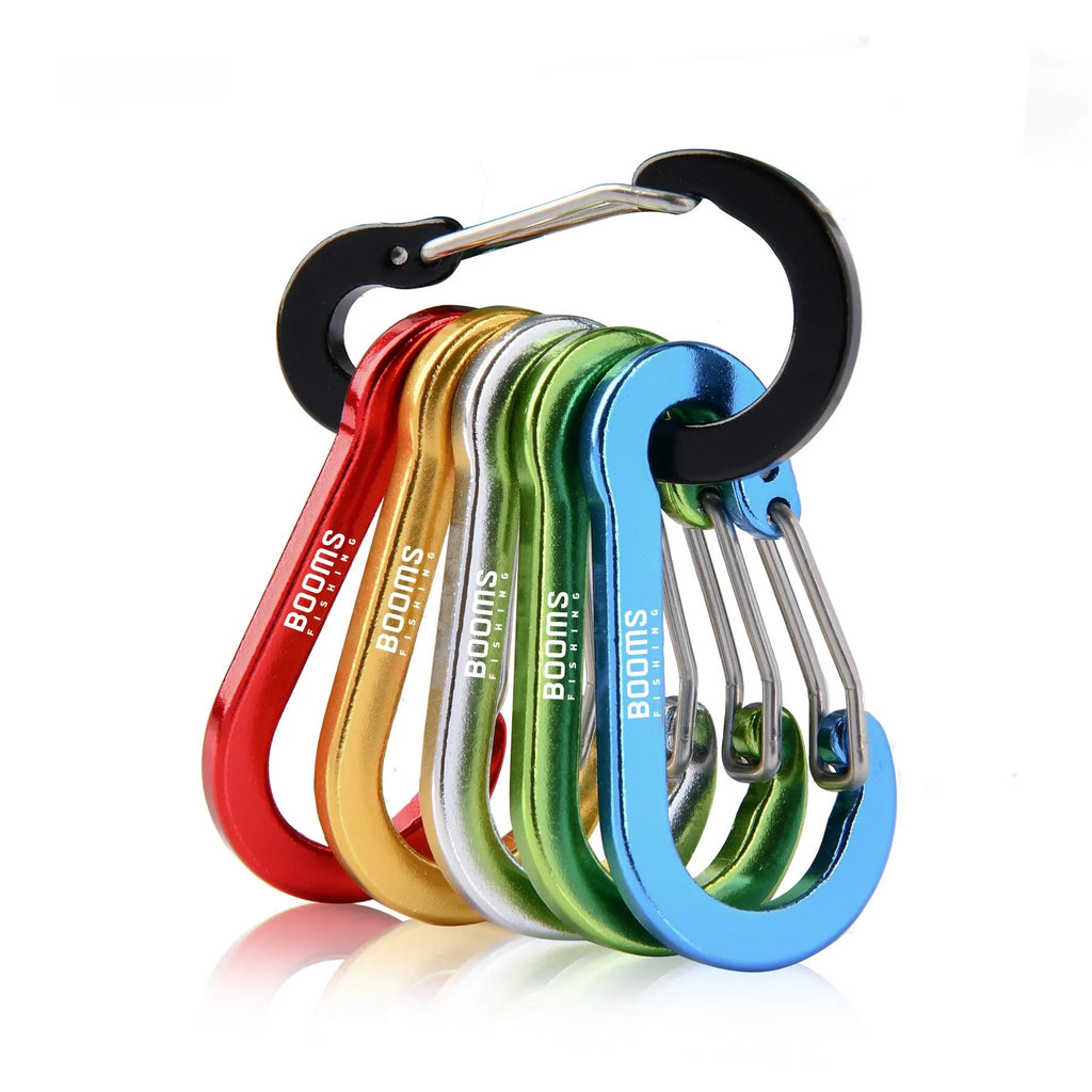 6-Piece Aluminum Carabiner Snap Clips – Secure Gear Connectors Nova Fishing & Outdoors