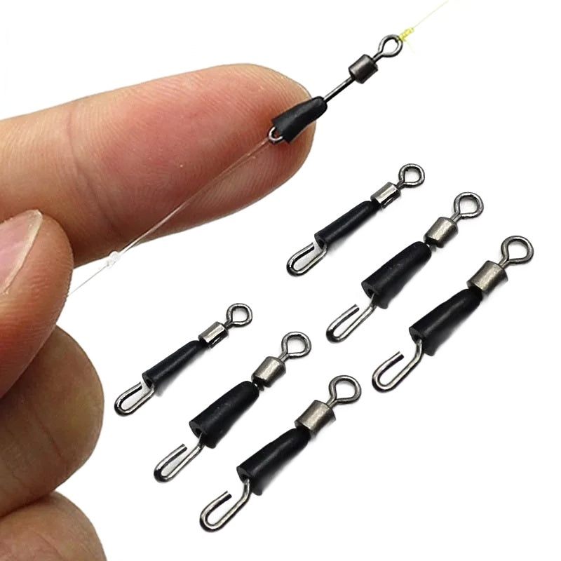Ball Bearing Swivels – 30/50pc Solid Ring Connectors for Fishing Line