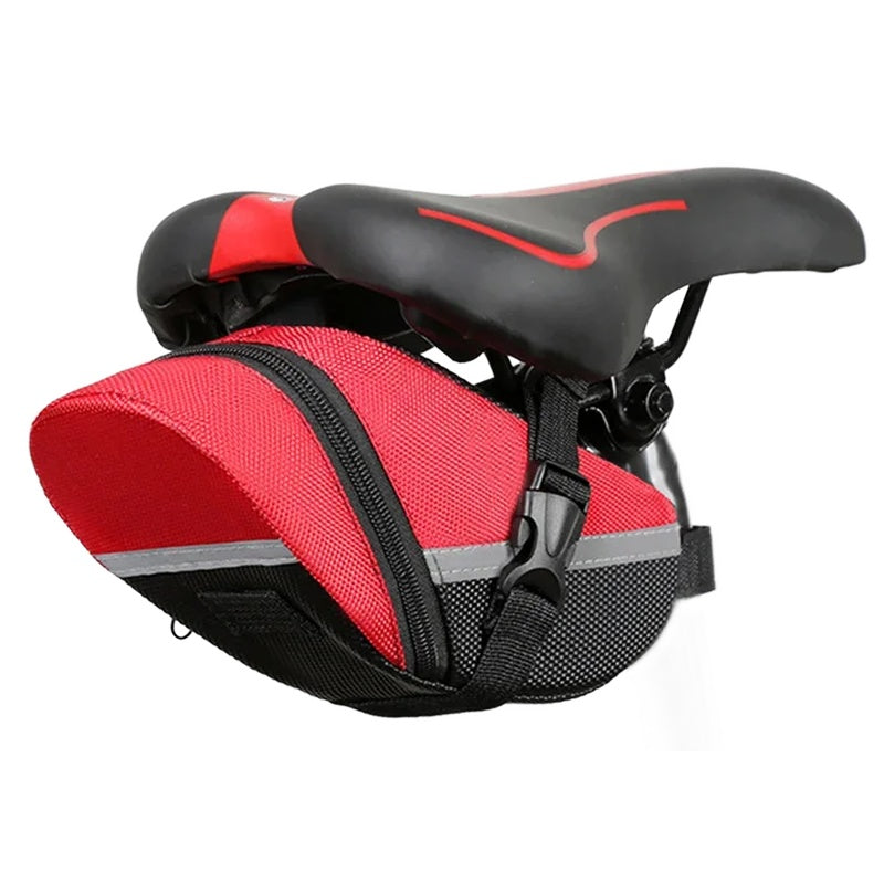 Waterproof Nylon Bike Seat Bag – Compact Saddle Storage Pouch red Nova Fishing & Outdoors