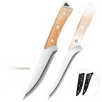 Fish Fillet Knife with Stainless Steel Blade & Wooden Handle Nova Fishing & Outdoors