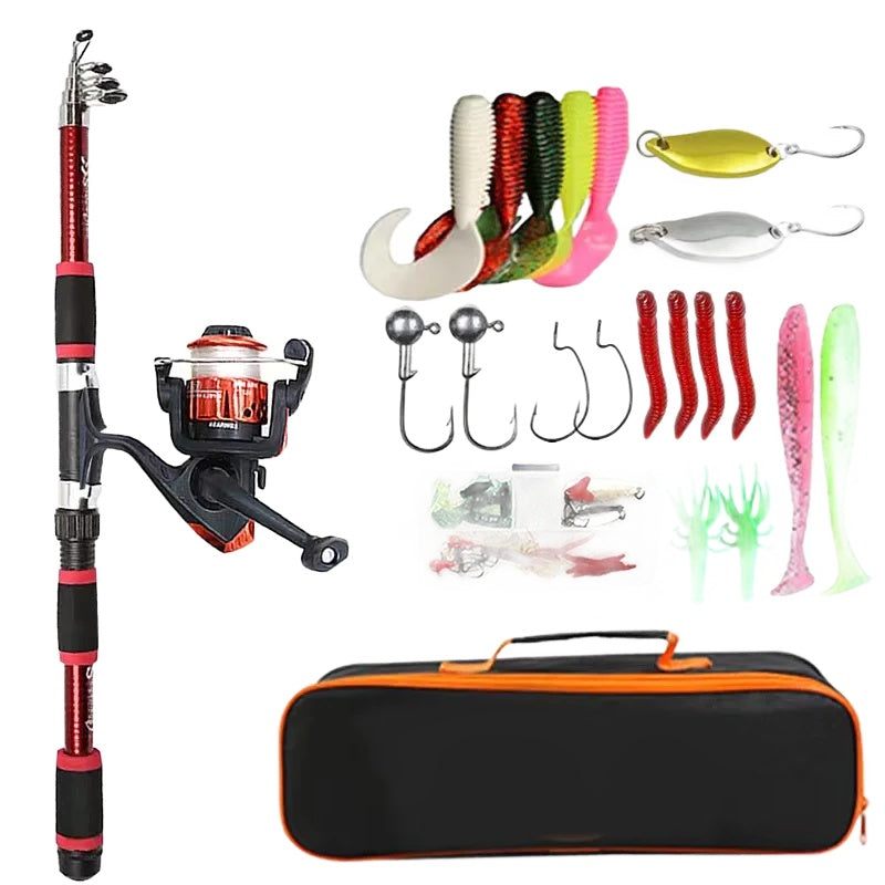 Beginner Fishing Combo Kit – Rod, Reel & Tackle for First-Time Anglers Red Nova Fishing & Outdoors