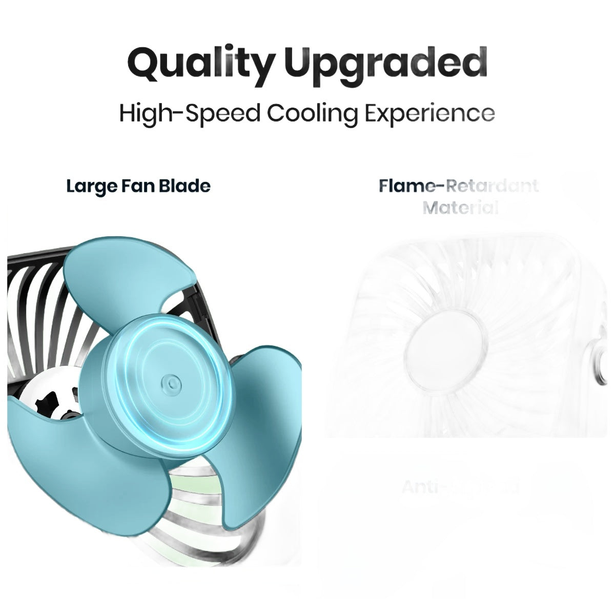 USB Portable Mini Fan – 3-Speed Quiet Cooling for Camping & Outdoors Nova Fishing & Outdoors