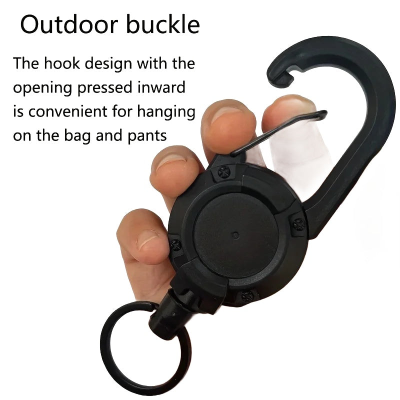Heavy-Duty Retractable Tool Lanyard with Carabiner Clip Nova Fishing & Outdoors