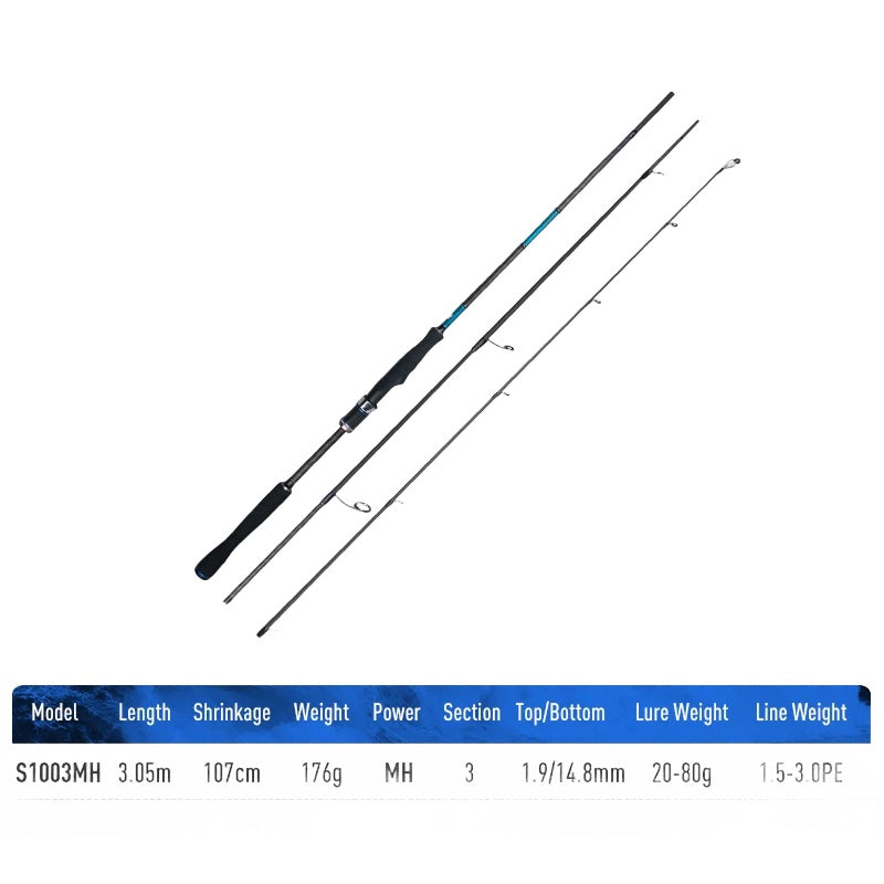 Inshore Light Spinning Rod – 2-Piece Saltwater Bass S1003MH Nova Fishing & Outdoors