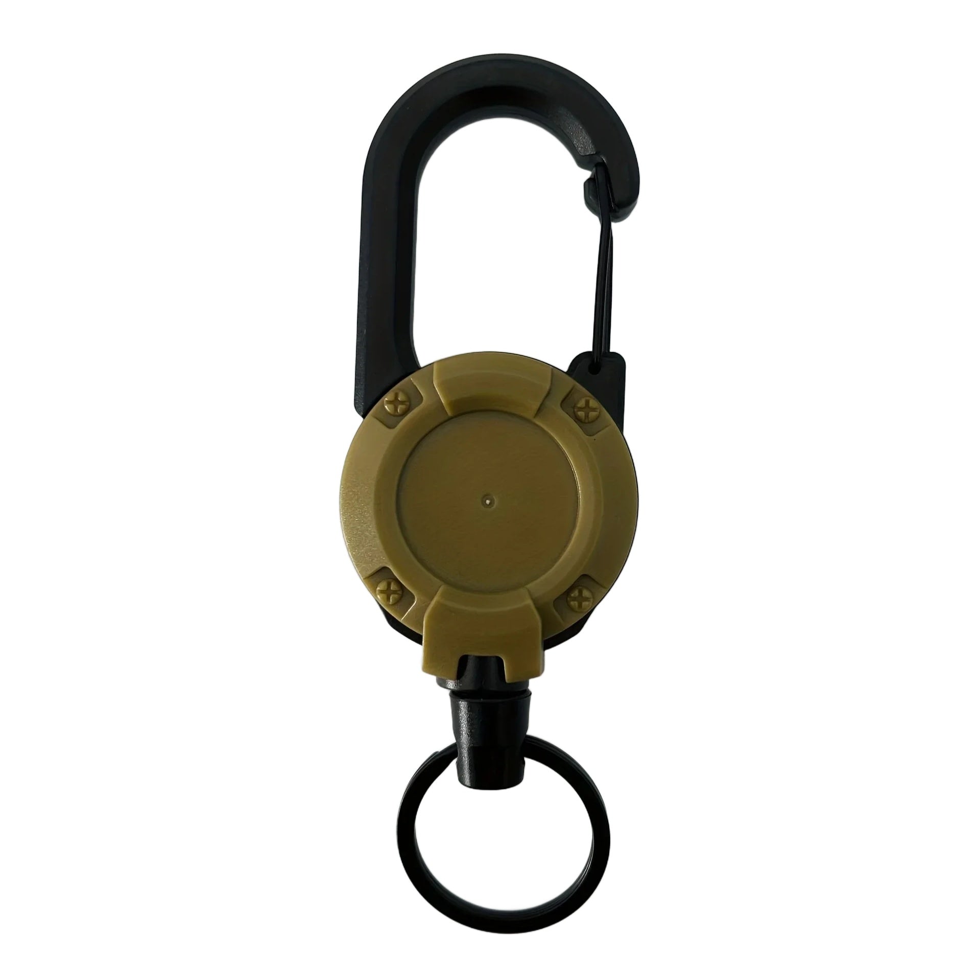 Heavy-Duty Retractable Tool Lanyard with Carabiner Clip Khaki (1 Piece) Nova Fishing & Outdoors