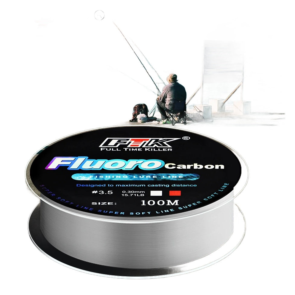 FTK 100m Fluorocarbon Leader Line – 4.13–34.32 lb Test Nova Fishing & Outdoors