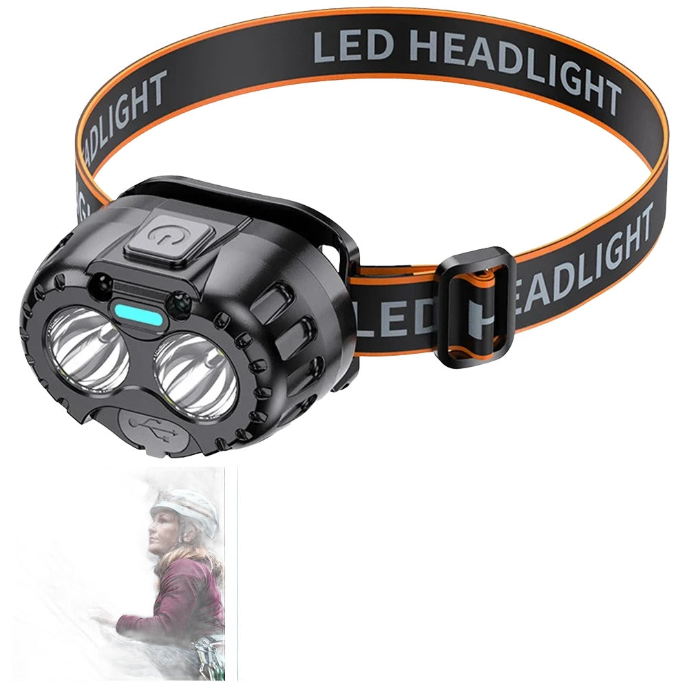 Gesture Control LED Headlamp – 250 Lumens, IPX4 Waterproof, USB Rechargeable Nova Fishing & Outdoors